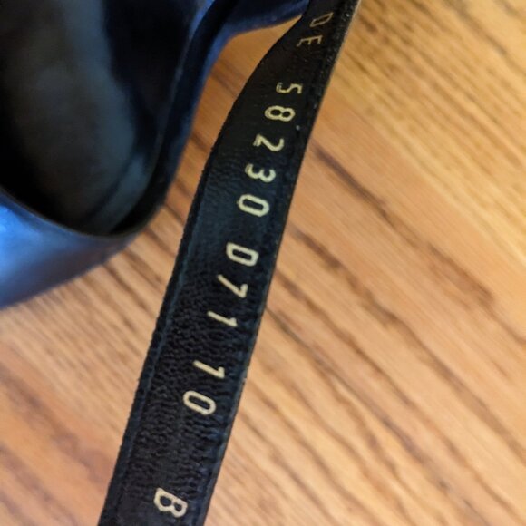 Salvador Ferragamo Black Leather heel Sandals Sz 10B Like new - Picture 13 of 13